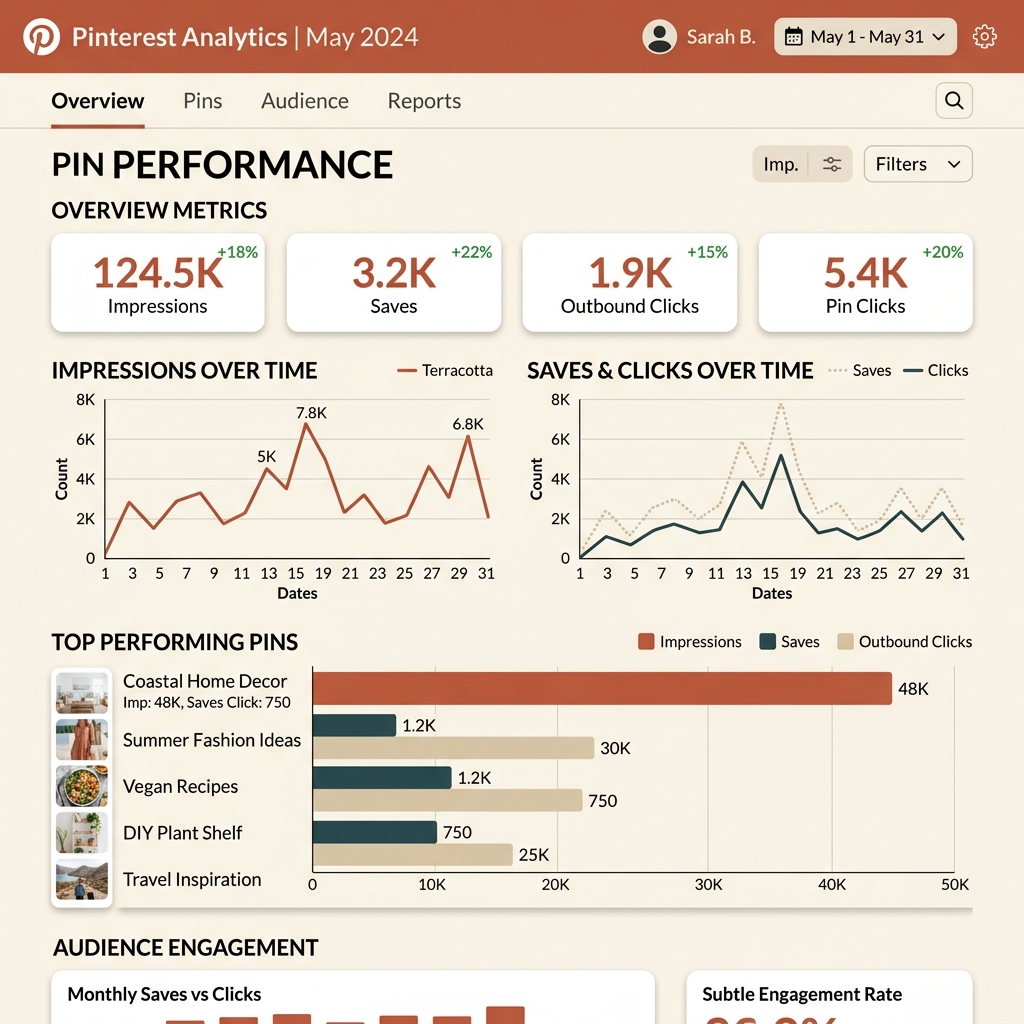 Pinterest Analytics Dashboard