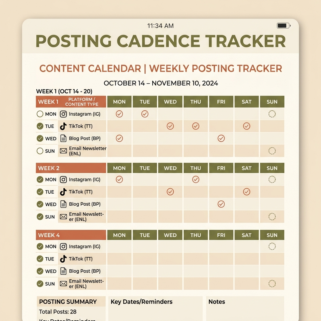 Posting Cadence Tracker